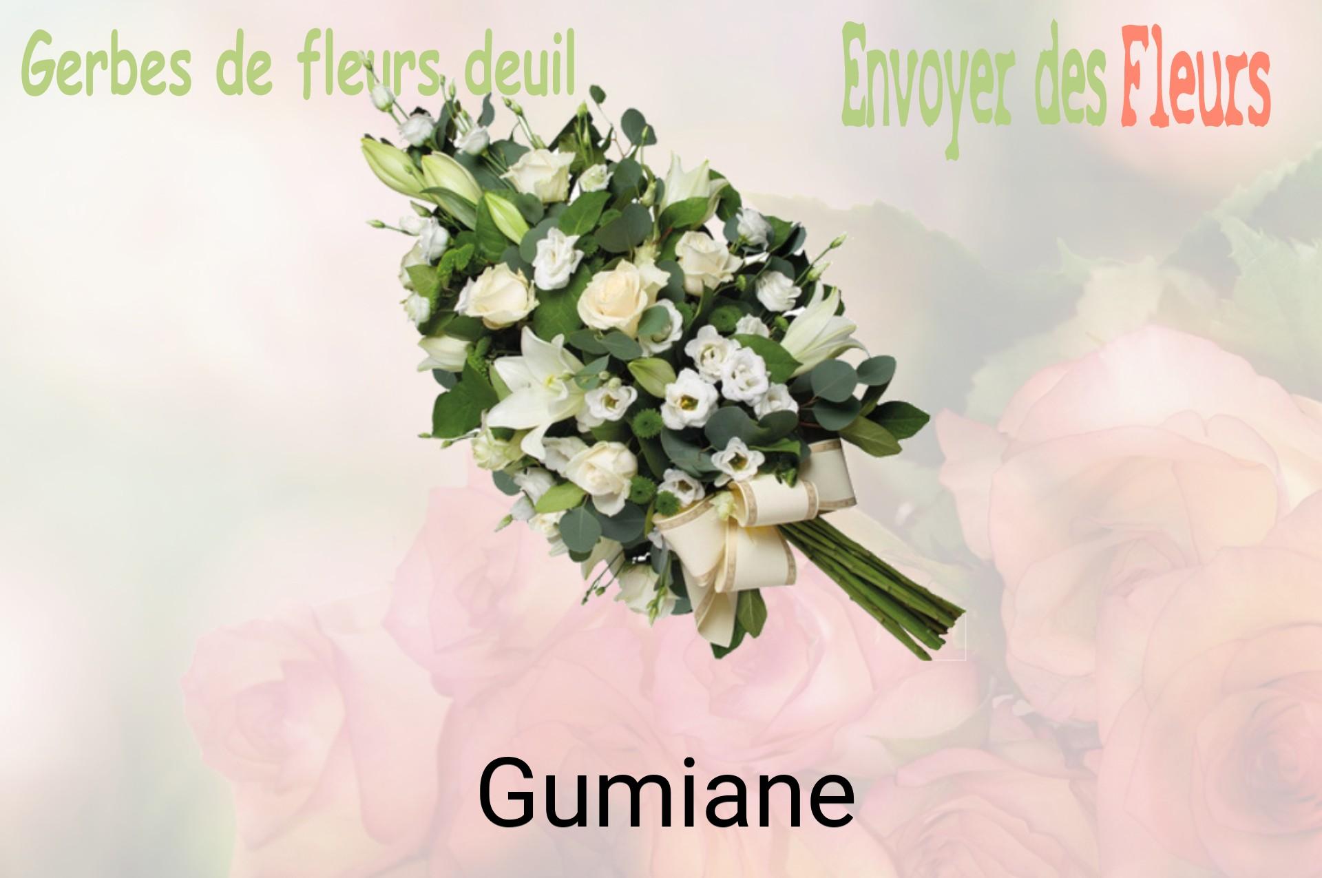 Gerbe de fleurs de deuil livrée à Gumiane